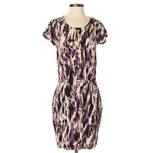 Silk Sheath Animal Print Dress